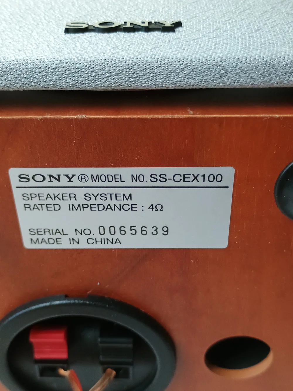 Sony SS-CEX100 Woodengrain Bookshelf Speakers Set Of 2